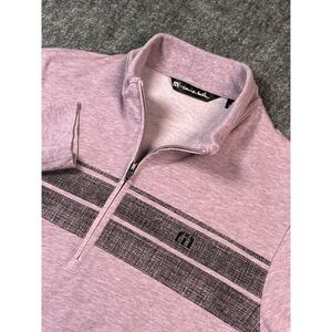 Travis Mathew Pullover Mens Small Purple Gray 1/4 Zip‎ Golf Athletic